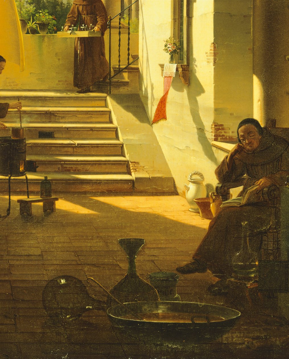 The Apothecary of a Cloister, af Giovanni Migliara, detaljer af Giovanni Migliara