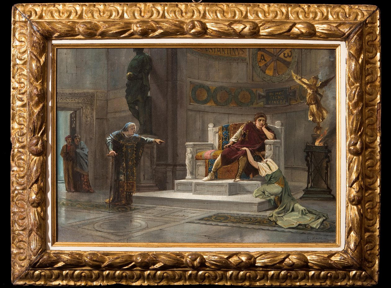 Constantine and the Slave (olie på lærred) af Giovanni Muzzioli
