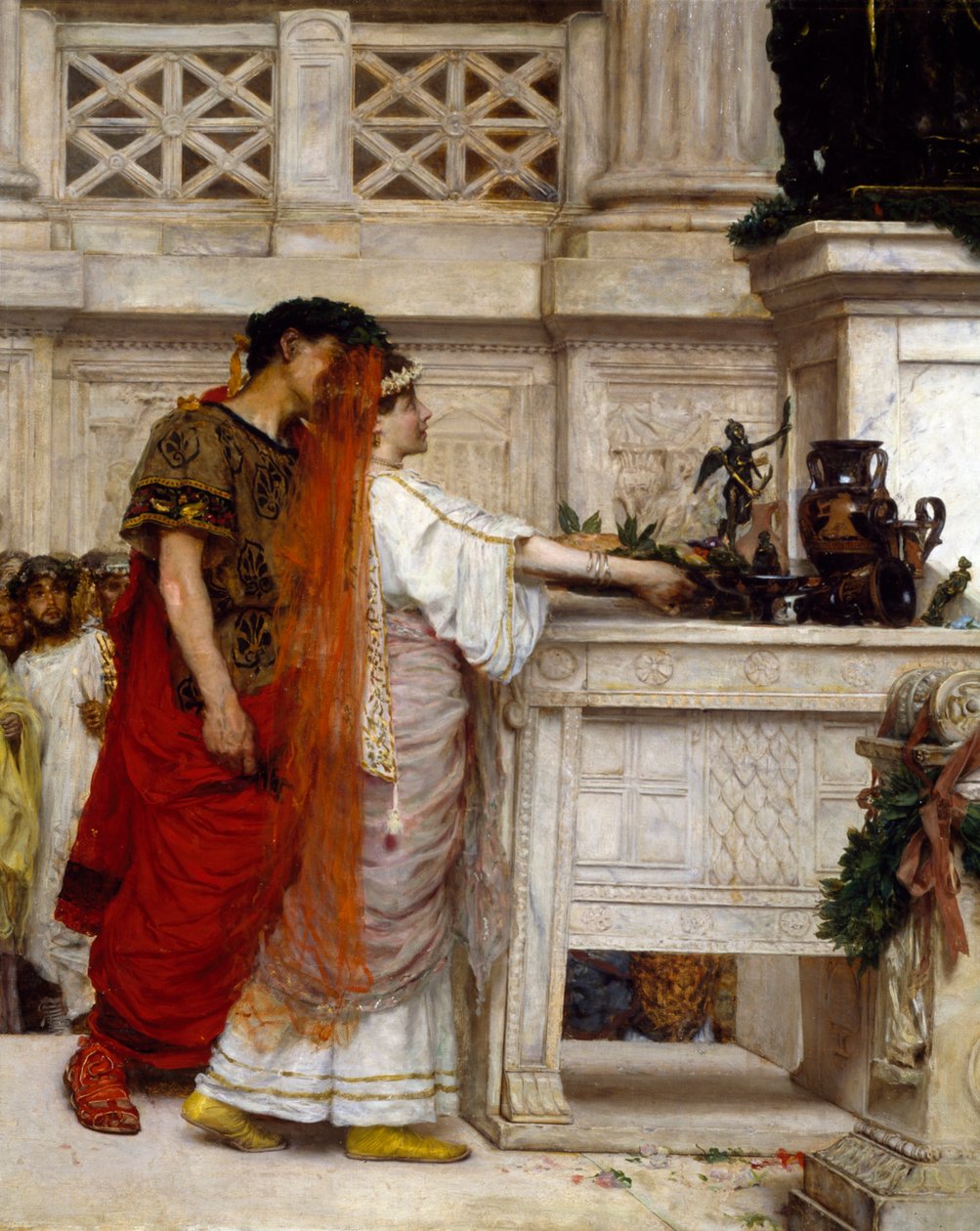 Ægteskabsforslag, af Giovanni Muzzioli (1854-1894), Detail af Giovanni Muzzioli