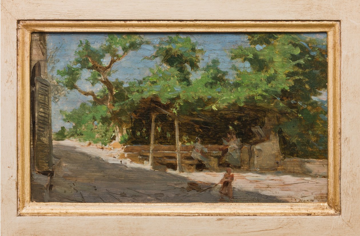 Pergola (olie på lærred) af Giovanni Muzzioli