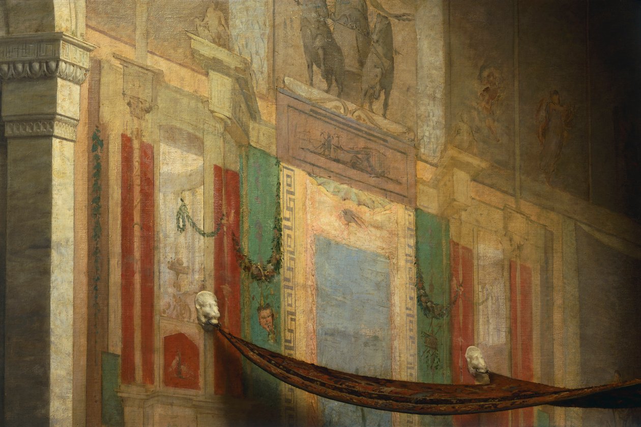 Poppeas hævn, detalje, af Giovanni Muzzioli (1854-1894), olie på lærred af Giovanni Muzzioli