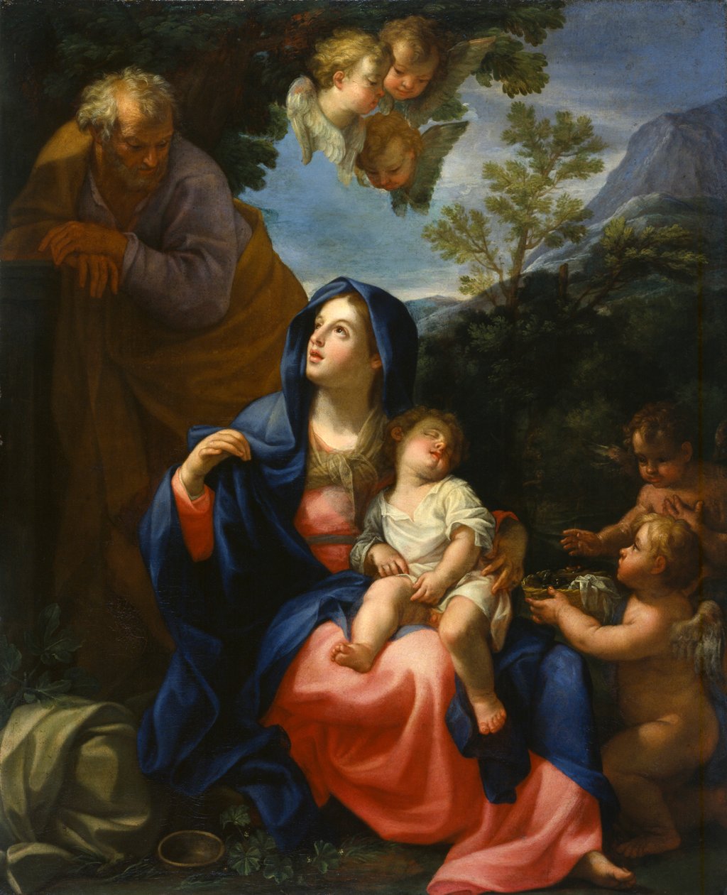 Resten på flugten til Egypten, ca. 1720-30 af Giovanni Odazzi