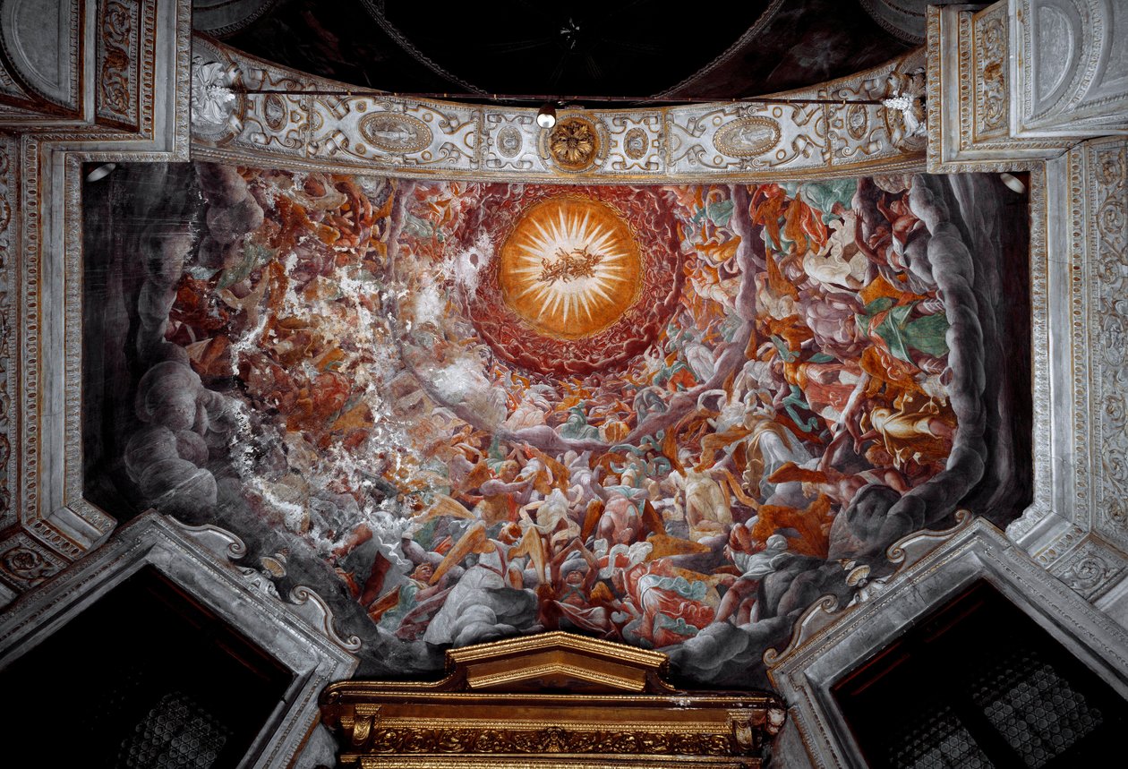 Angels in Glory Dome Decoree of Frescoes af Giovan Paolo Lomazzo (1538-1600) af Giovanni Paolo Lomazzo