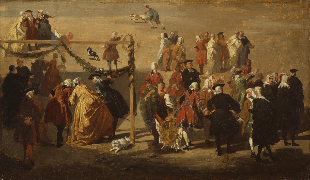 Festival på Piazza Navona af Giovanni Paolo Panini