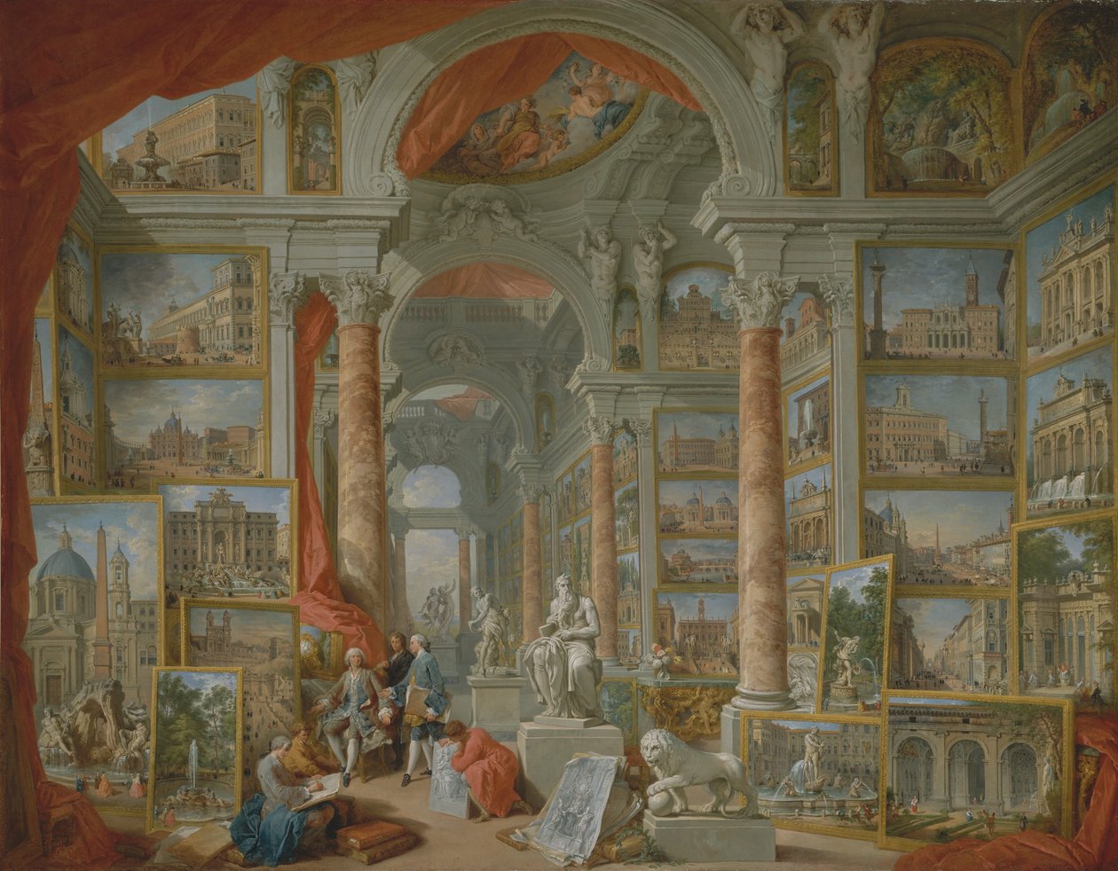 Moderne Rom, 1757. af Giovanni Paolo Panini
