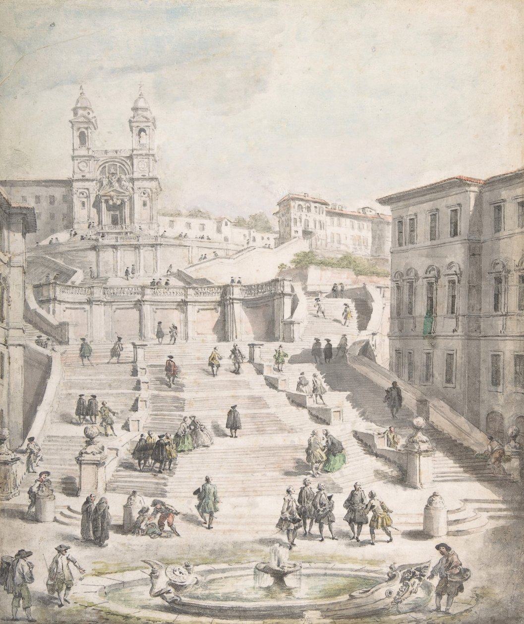 Trinita dei Monti, ca. 1756-58. af Giovanni Paolo Panini