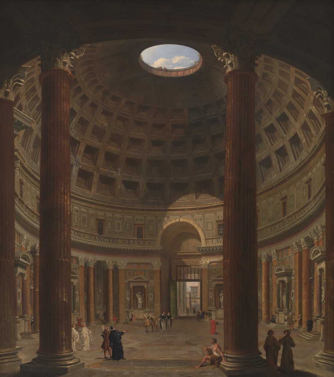 Det indre af Pantheon, Rom af Giovanni Paolo Pannini