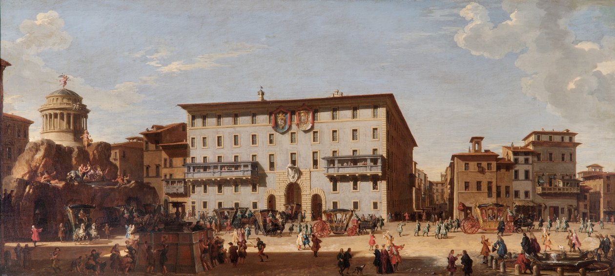 En festival på Den Spanske Trappe, Rom af Giovanni Paolo Pannini
