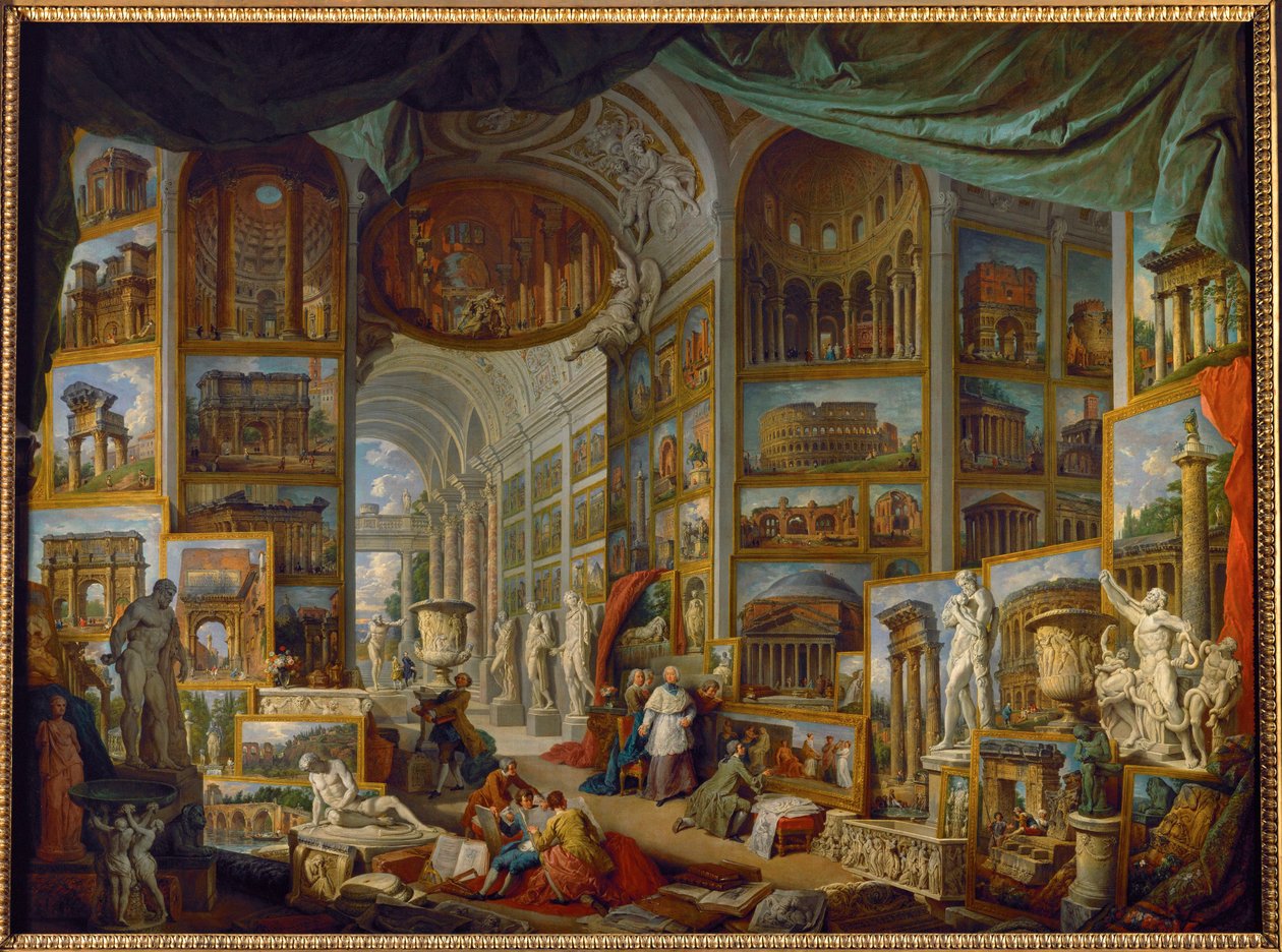 Galleri med udsigter over det gamle Rom ... af Giovanni Paolo Pannini or Panini