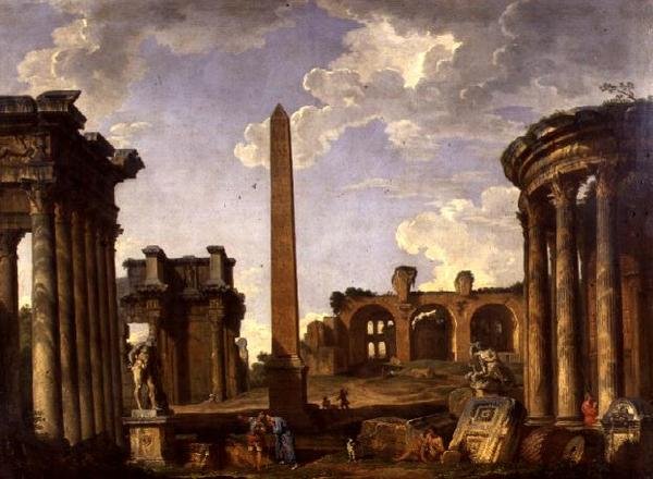 Romersk Capriccio af Giovanni Paolo Pannini