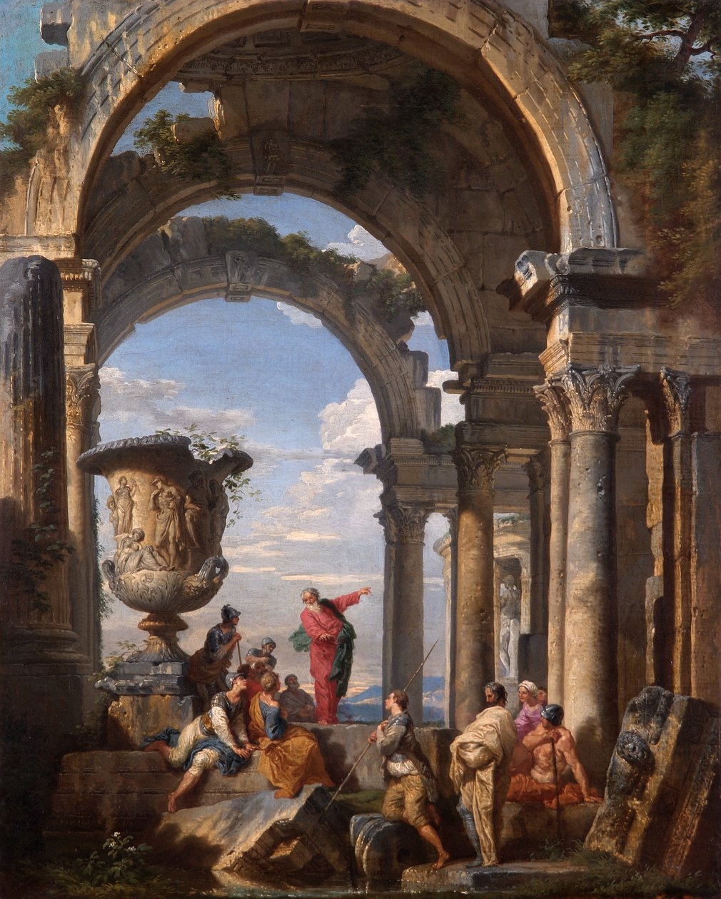 Paulus prædiker i Athen af Giovanni Paolo Pannini