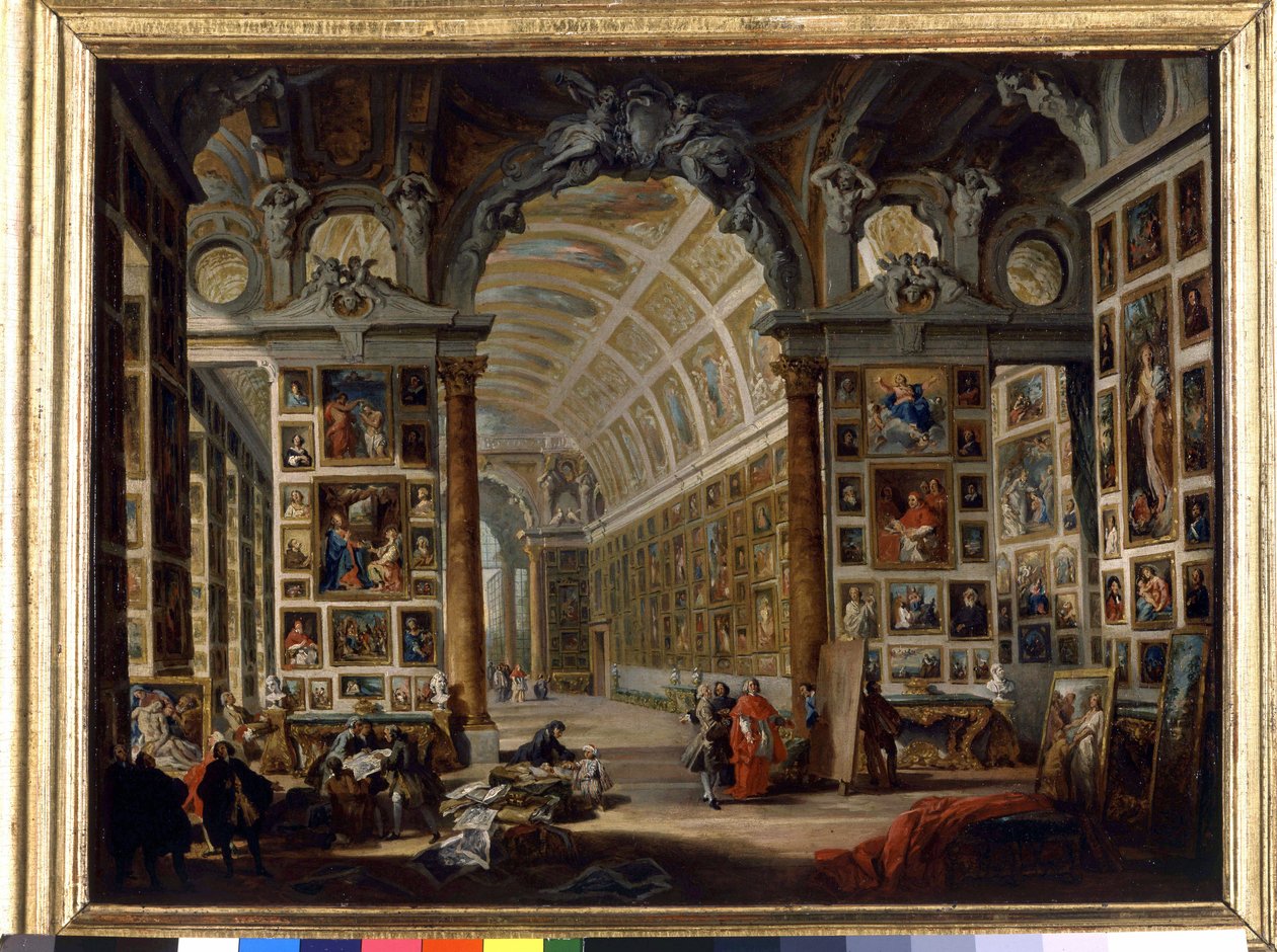 Kardinal Silvio Valenti Gonzagues galleri (Gonzaga på italiensk af Giovanni Paolo Pannini