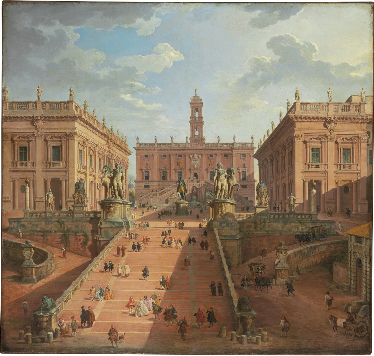 Udsigt over Campidoglio, Rom, 1750 af Giovanni Paolo Pannini