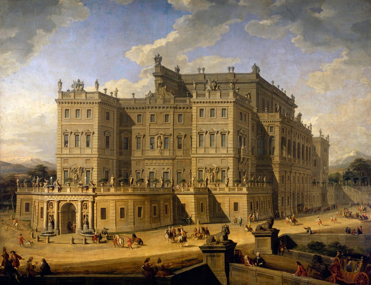 Udsigt over slottet Rivoli af Giovanni Paolo Pannini