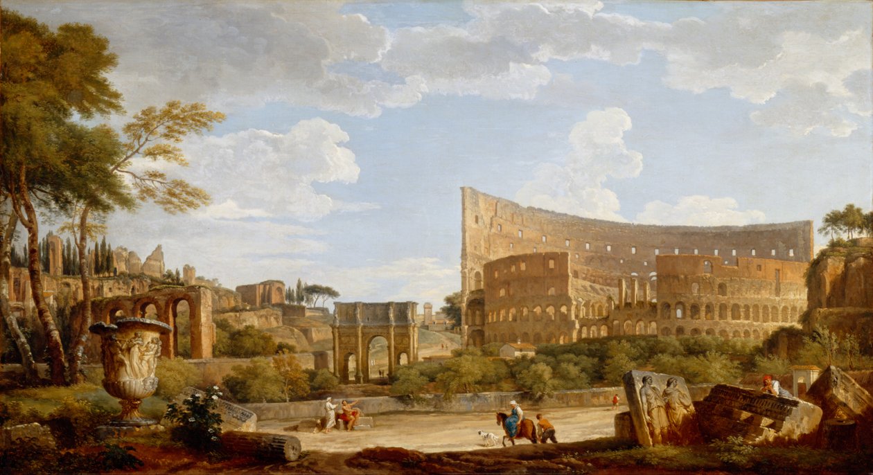 Udsigt over Colosseum af Giovanni Paolo Pannini