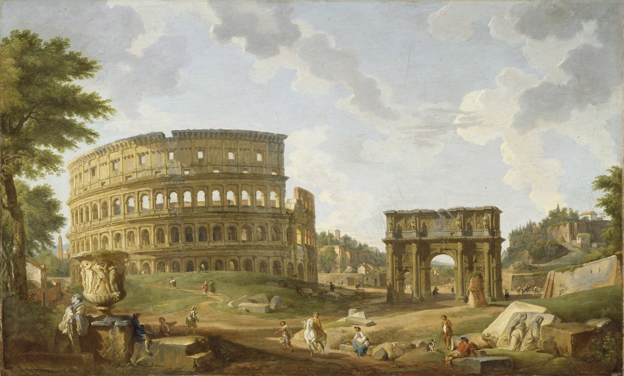 Udsigt over Colosseum, 1747 af Giovanni Paolo Pannini