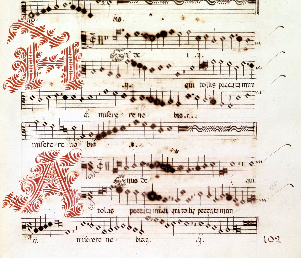 Agnus Dei fra "Mages of Mantua" af Giovanni Pierluigi da Palestrina (1525 - 1594), italiensk komponist. af Giovanni Pierluigi da (after) Palestrina