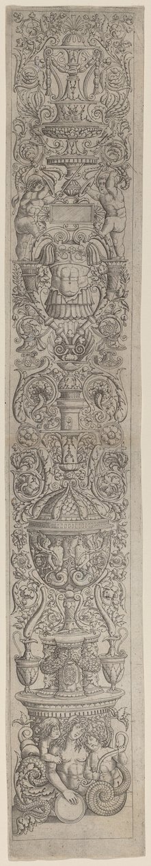 Ornamentpanel: Nereid Ridden by Two Children af Giovanni Pietro Birago and Zoan Andrea