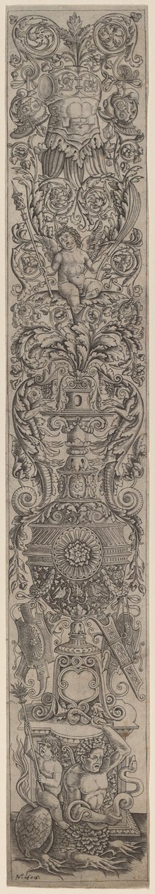 Ornamentpanel: Triton Ridden by a Child af Giovanni Pietro Birago and Zoan Andrea