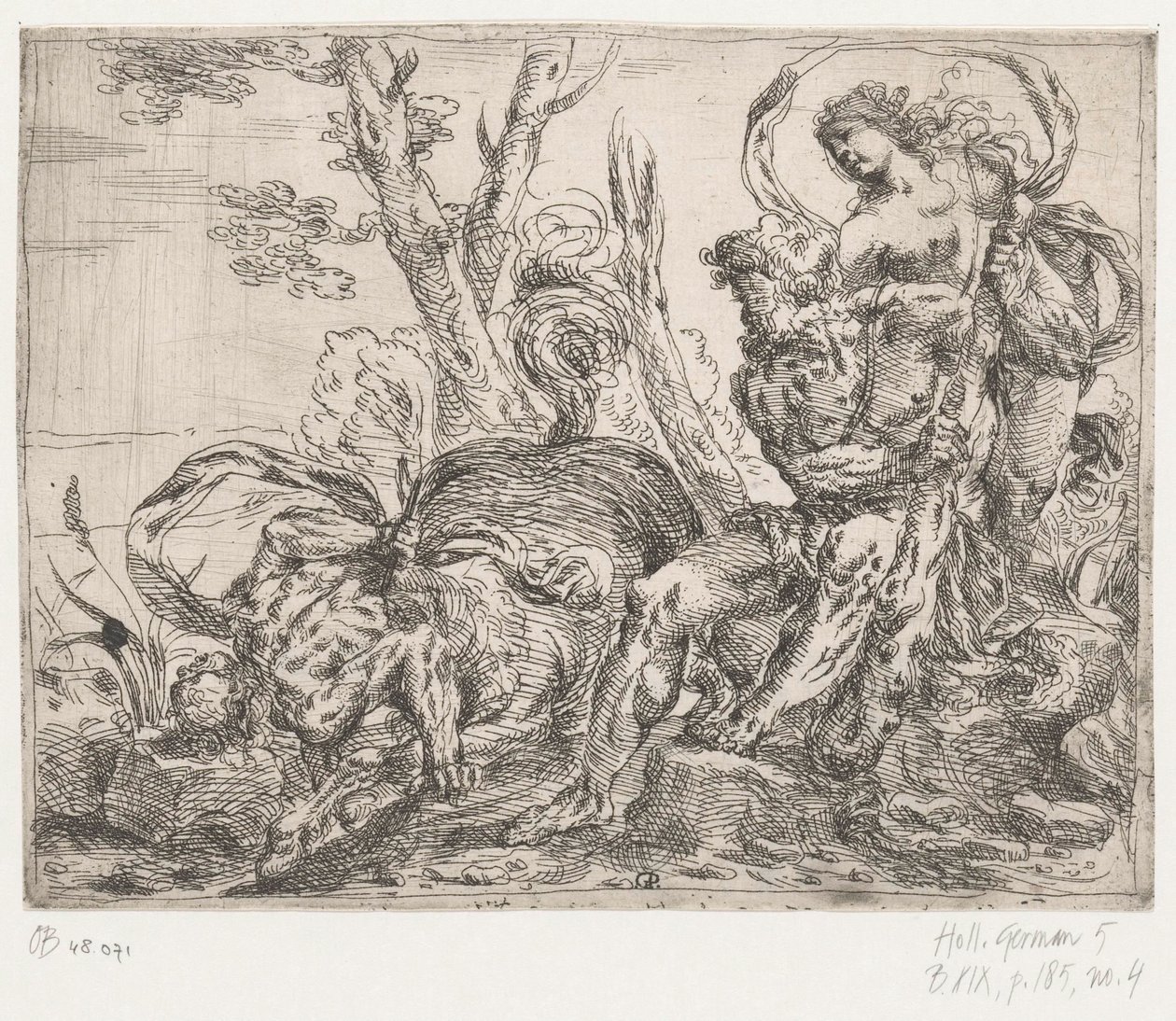 Herkules dræber kentauren Nessus af Giovanni Pietro Possenti