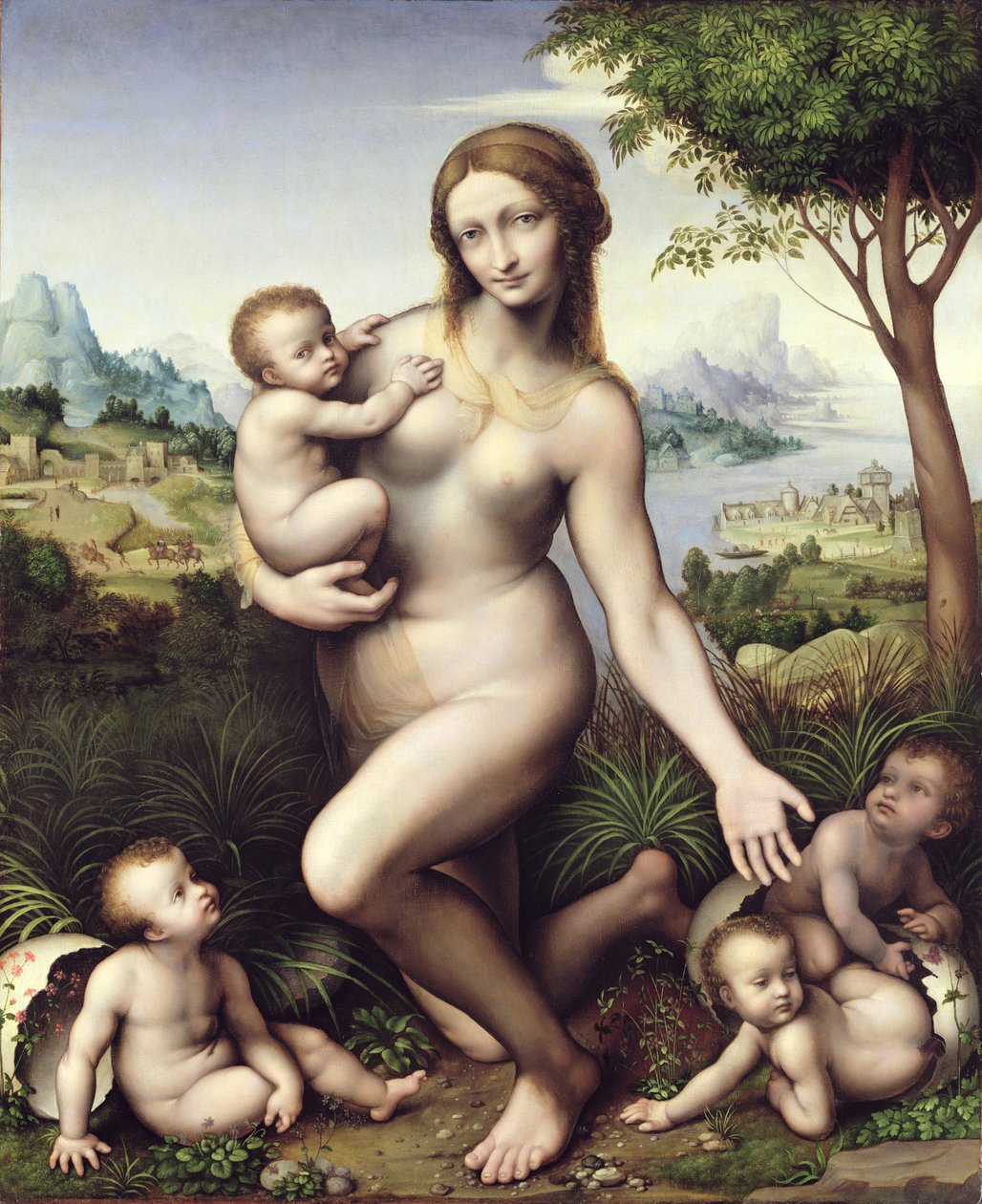 Leda med sine børn af Giovanni Pietro Rizzoli Giampietrino