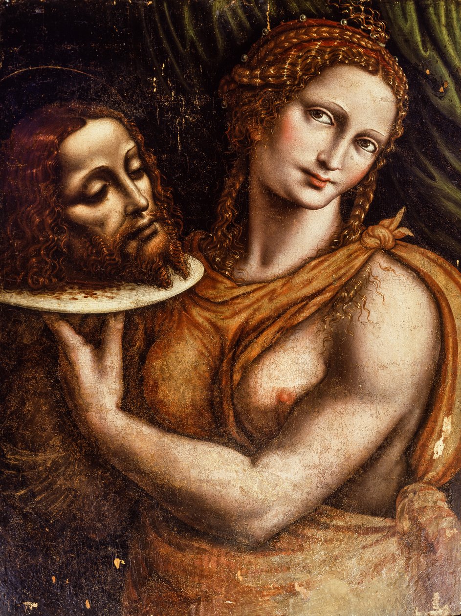 Salome med Johannes Døberens hoved (olie på panel) af Giovanni Pietro Rizzoli Giampietrino