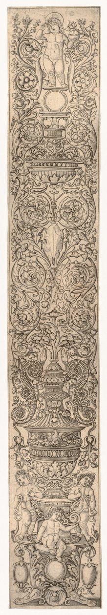 Tre børn, der blæser i horn, ca. 1505-1512. af Giovanni Pietro da Birago