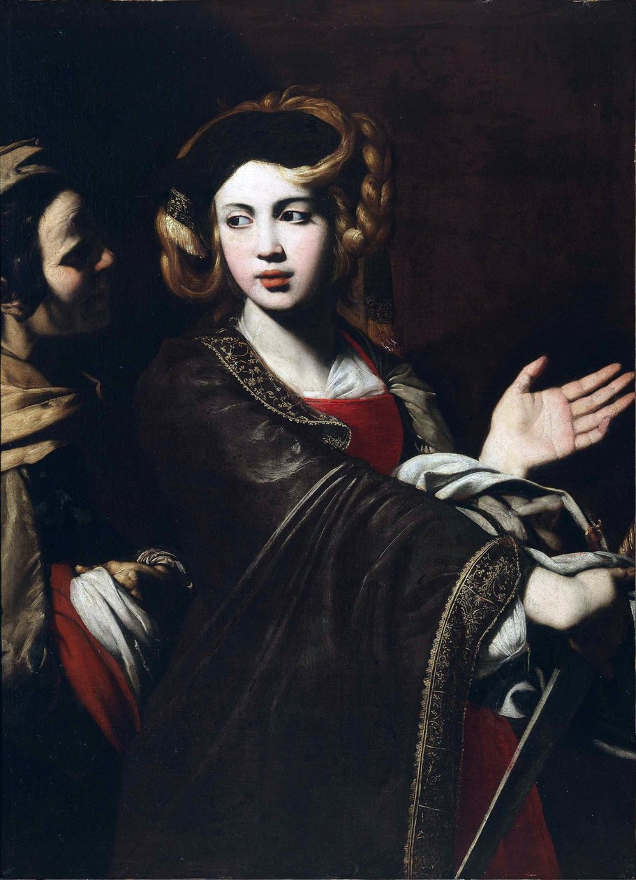 Judith med hovedet af Holofernes af Ricca, Giovanni (1603-c. 1656). Olie på lærred, størrelse: 103x76, ca 1637-1640, Diocesan Museum, Salerno af Giovanni Ricca