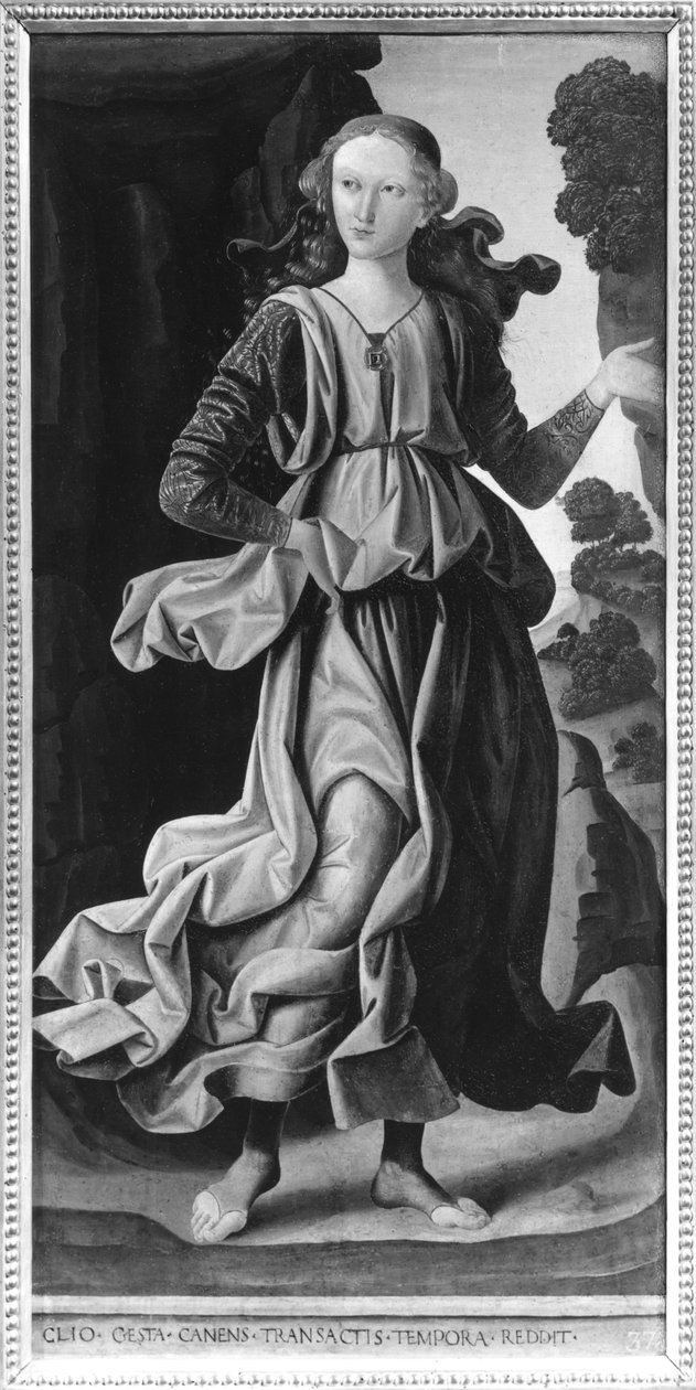 Clio, Muse of History af Giovanni Santi or Sanzio