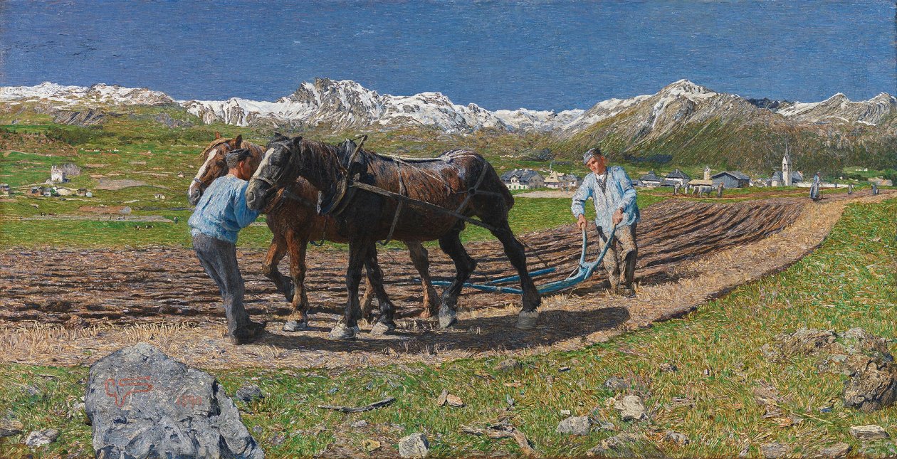 Pløjningen af Giovanni Segantini