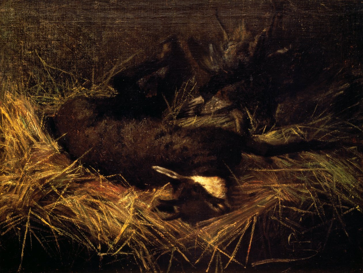 Død gemse af Giovanni Segantini