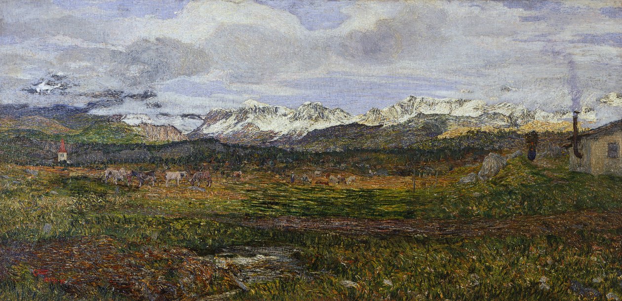 Landskab på Maloja eller vend tilbage til sin hjemby af Giovanni Segantini