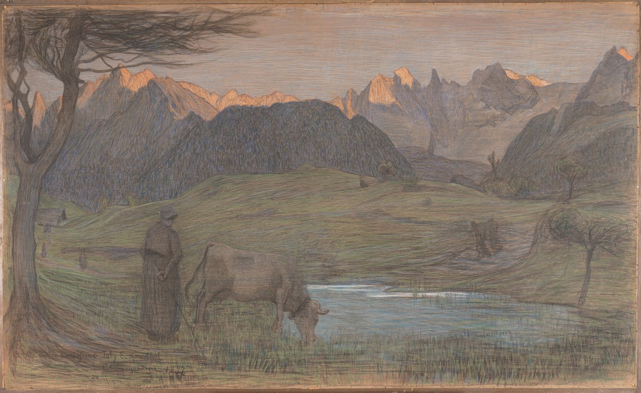 Studie til "La Vita" af Giovanni Segantini