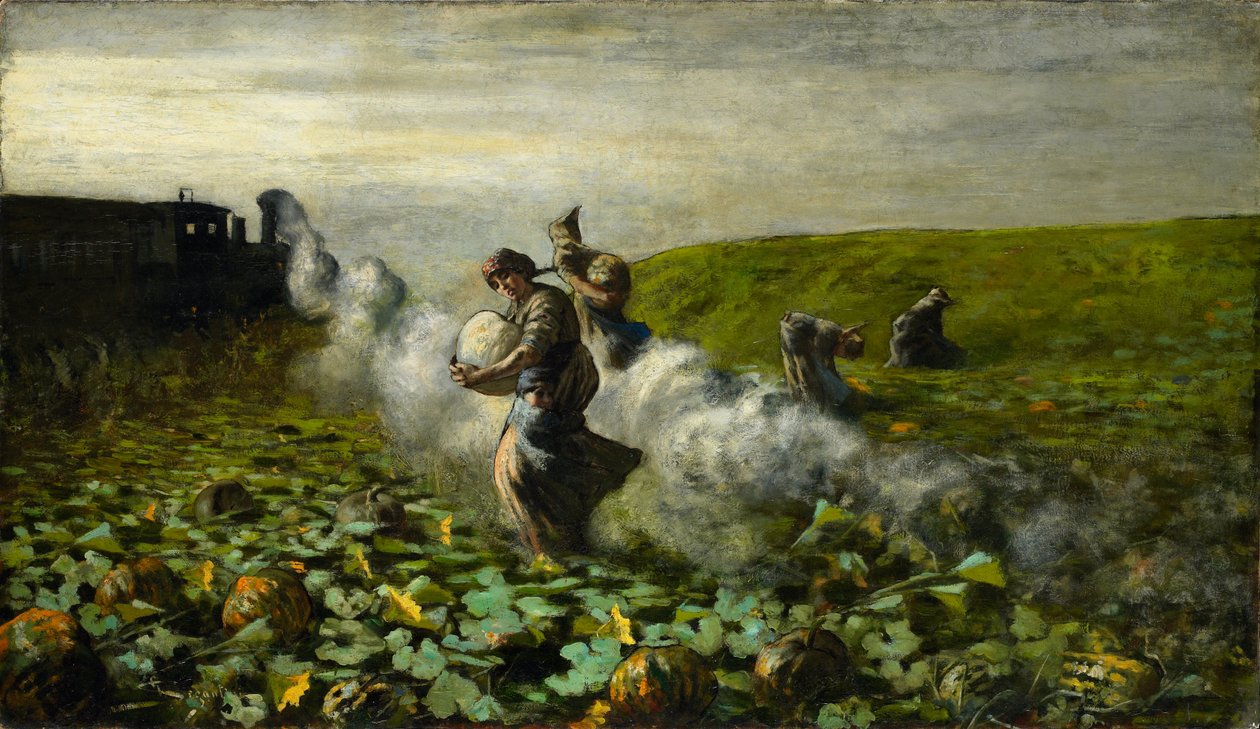 Græskarhøsten af Giovanni Segantini