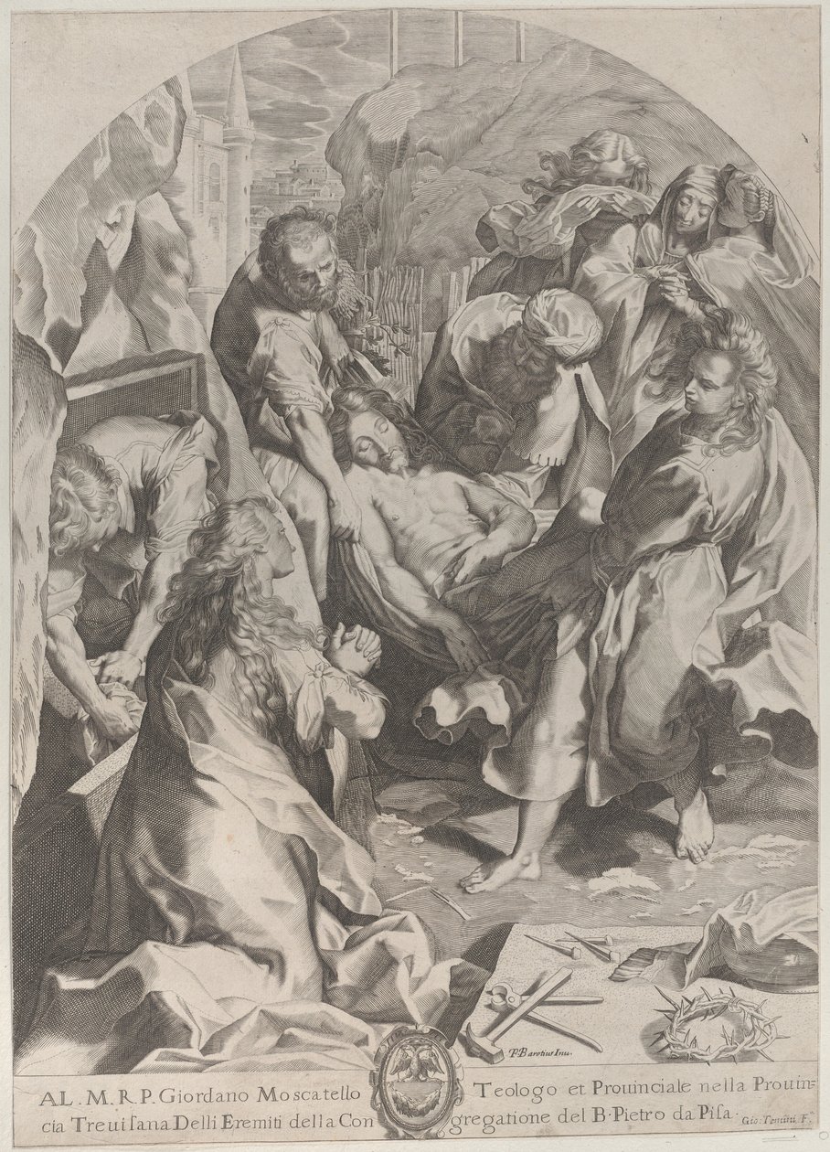 Begravelsen, ca. 1622. af Giovanni Temini