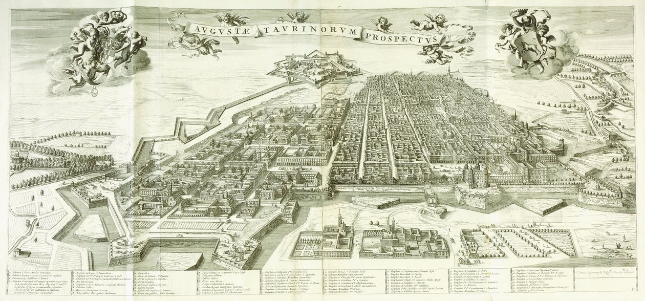 Udsigt over Torino, 1672 af Giovanni Tommaso Borgonio