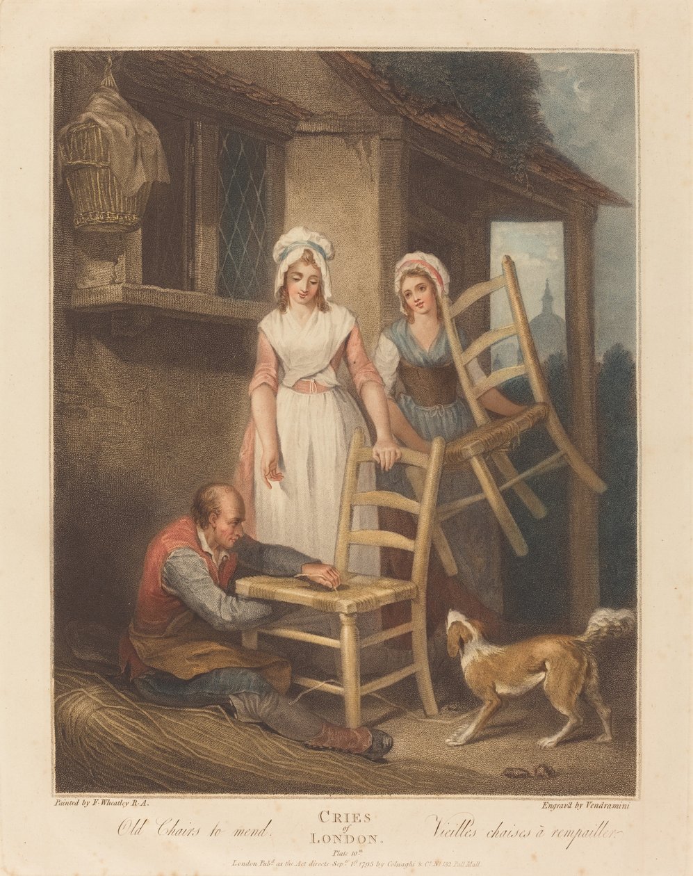 Gamle stole til reparation af Giovanni Vendramini after Francis Wheatley