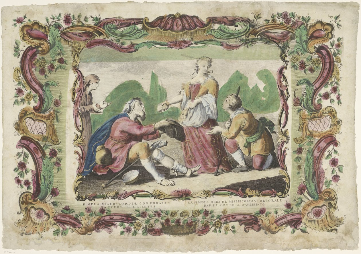 At fodre de sultne II. opus misericordiae corporalis / La segunda obra de misericordia corporale (titel på objektet) The Works of Mercy (serietitel) af Giovanni Volpato