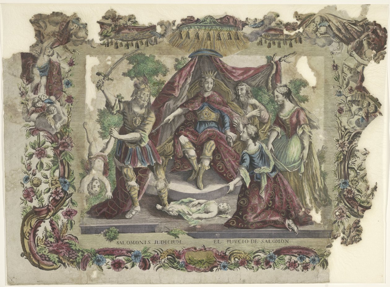 Het oorde van Solomon Salomons dom / El juycio de Salomon (titel på objektet) af Giovanni Volpato