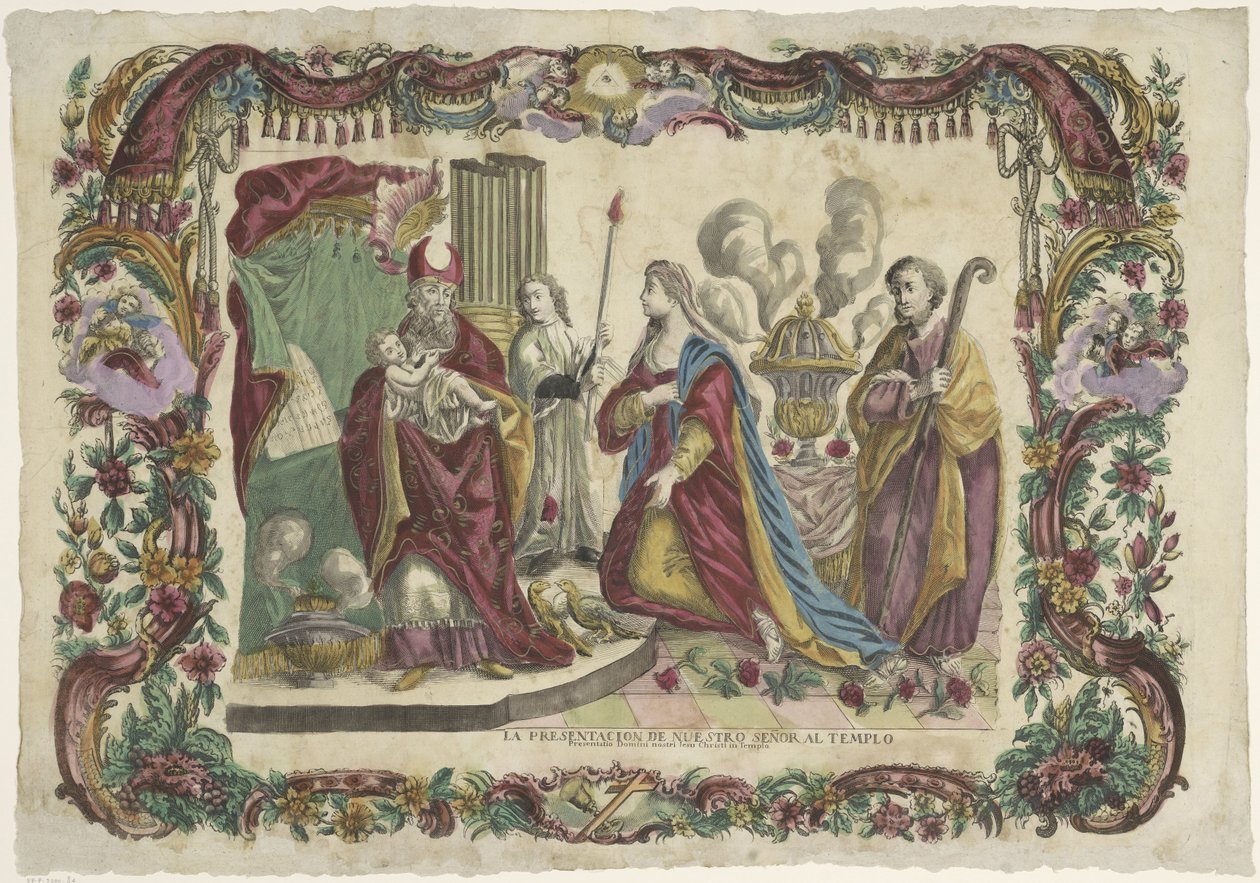 Presentatie van Christus i de Tempel Vor Herres præsentation til Domini Nostri Jesu Christi i Temple Presentation (titel på objekt) af Giovanni Volpato