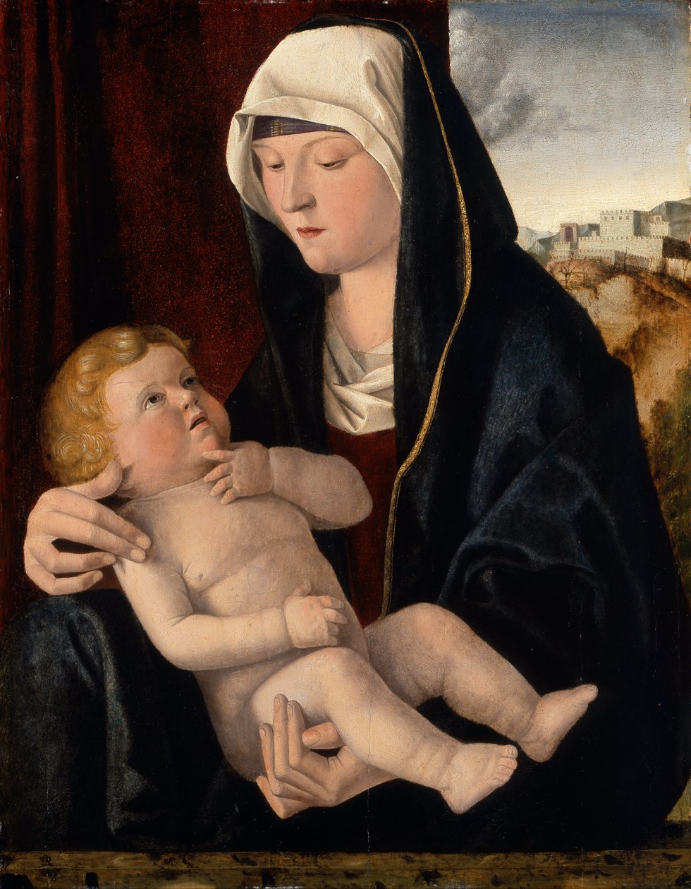 Madonna og barn af Giovanni Workshop of Bellini