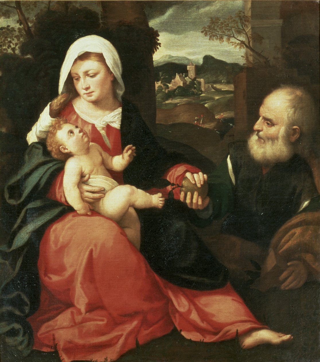 Den hellige familie af Giovanni de Busi Cariani
