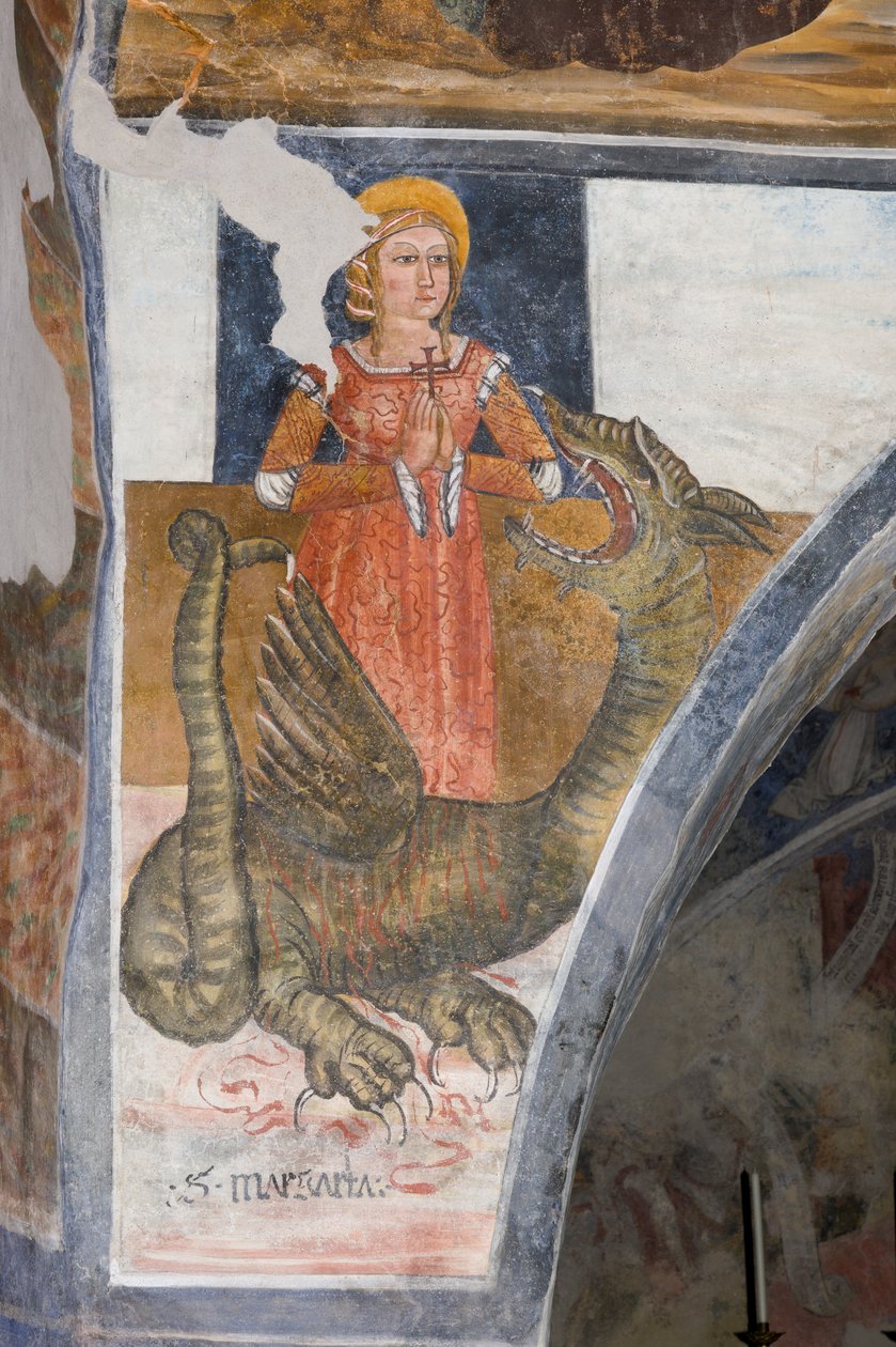 Den hellige Margareta af Antiokia, martyr af Giovanni di Cherasco Botoneri