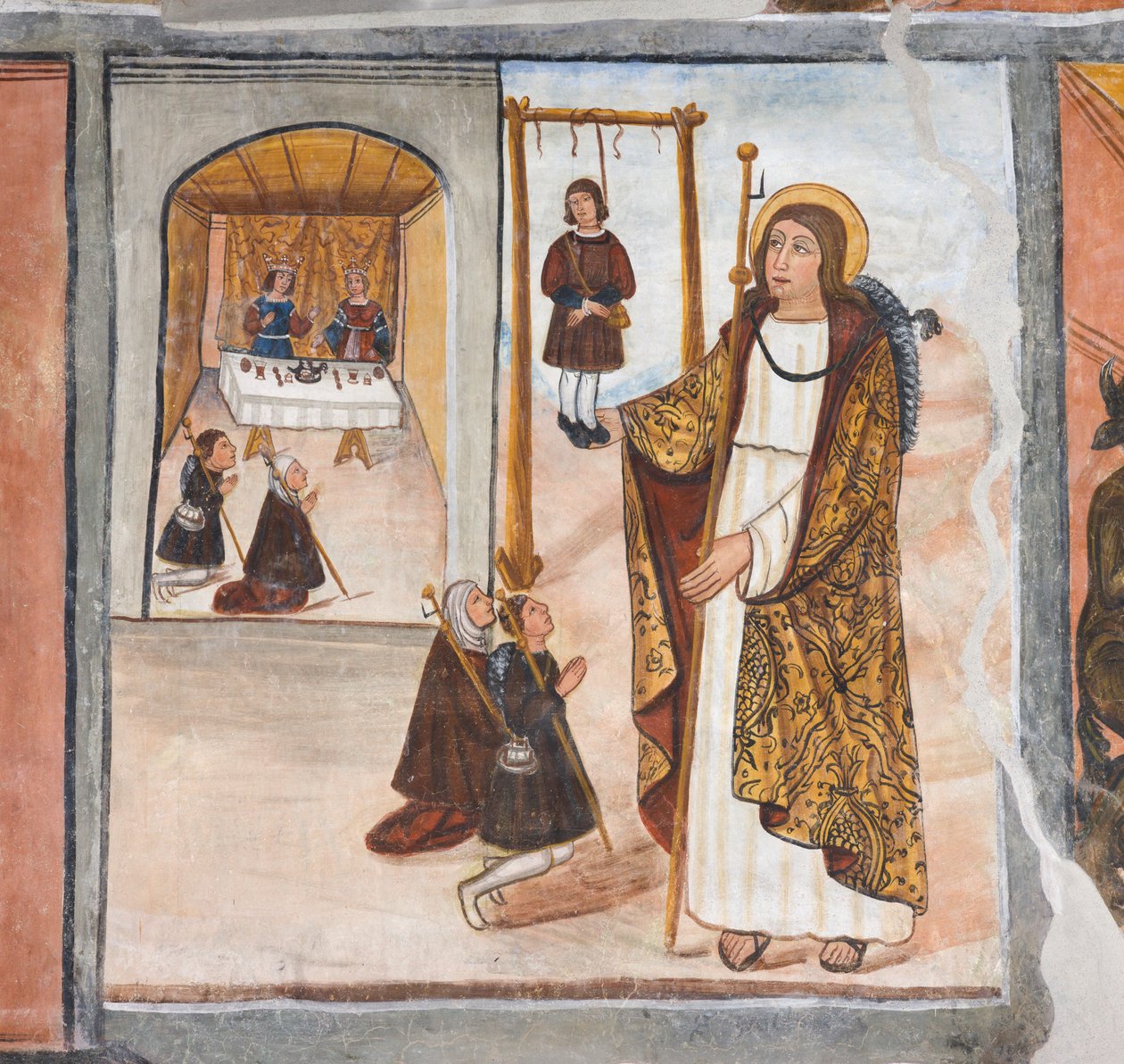 Sankt Jakobs mirakel i Santo Domingo de la Calzada af Giovanni di Cherasco Botoneri