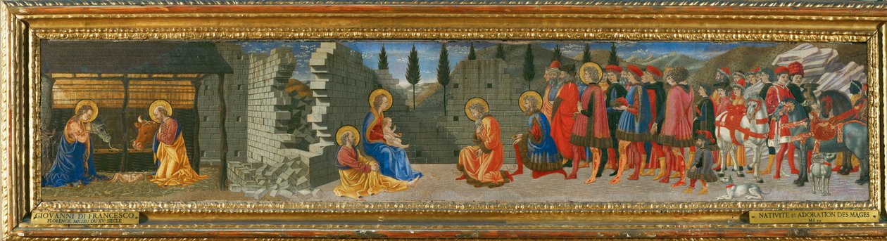 Fødsel og tilbedelse af de hellige tre konger. M. I. 523 ... af Giovanni di Francesco