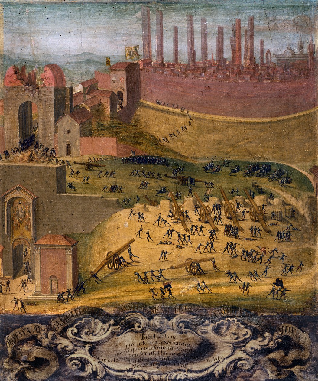Porta Camollias sejr ved Siena i 1526 (tempera på panel) af Giovanni di Lorenzo Cini
