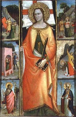 St. Reparata, med scener af martyrium og SS. Johannes Døberen og Nicolas (tempera på panel) af Giovanni di Niccolo del Biondo