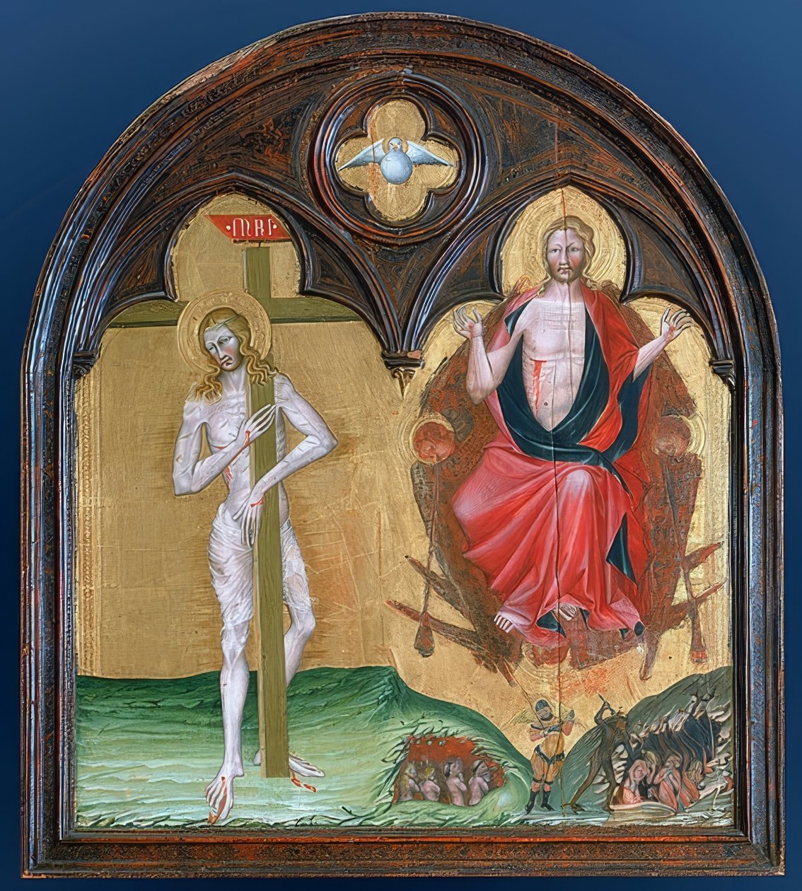 Den lidende og den triumferende Kristus af Giovanni di Paolo