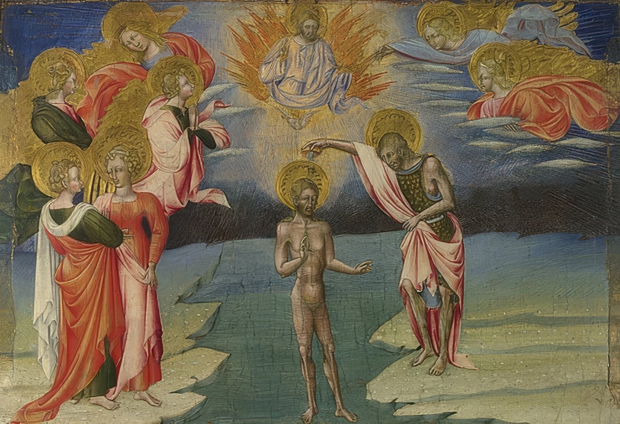 Kristi dåb (Predella). 1454 af Giovanni di Paolo