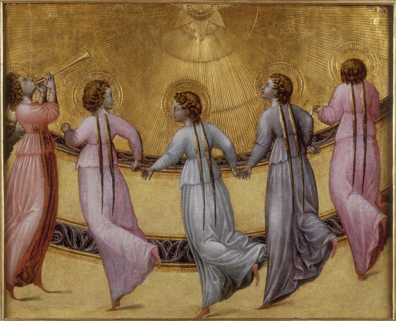 Fem dansende engle, ca 1436 af Giovanni di Paolo
